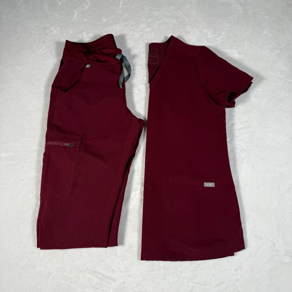 Figs Scrub Set Women Size XS Casma V-Neck Top FW1100 Zamora Jogger W18SW2005P GU